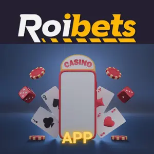 RoiBets App mit Spielkarten und Würfeln.