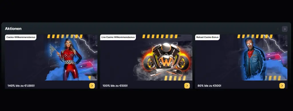 Casino-Spieloberfläche mit lebendigen Grafiken.